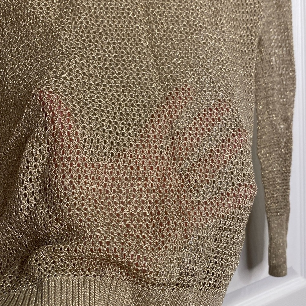MICHAEL Michael Kors sheer gold sweater size XS - Picture 10 of 13